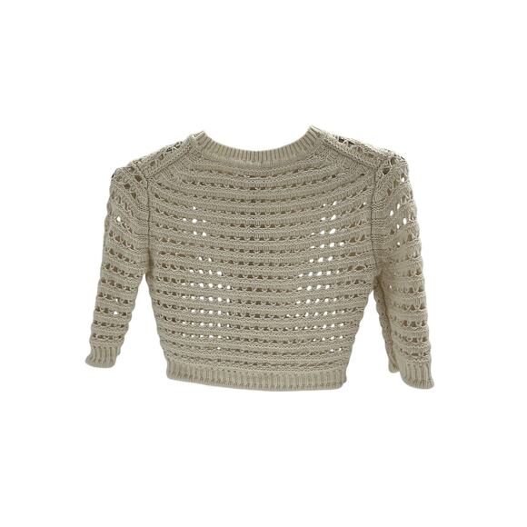 See By Chloe 'Crochet' Beige Wool Top Size XS - Picture 3 of 3